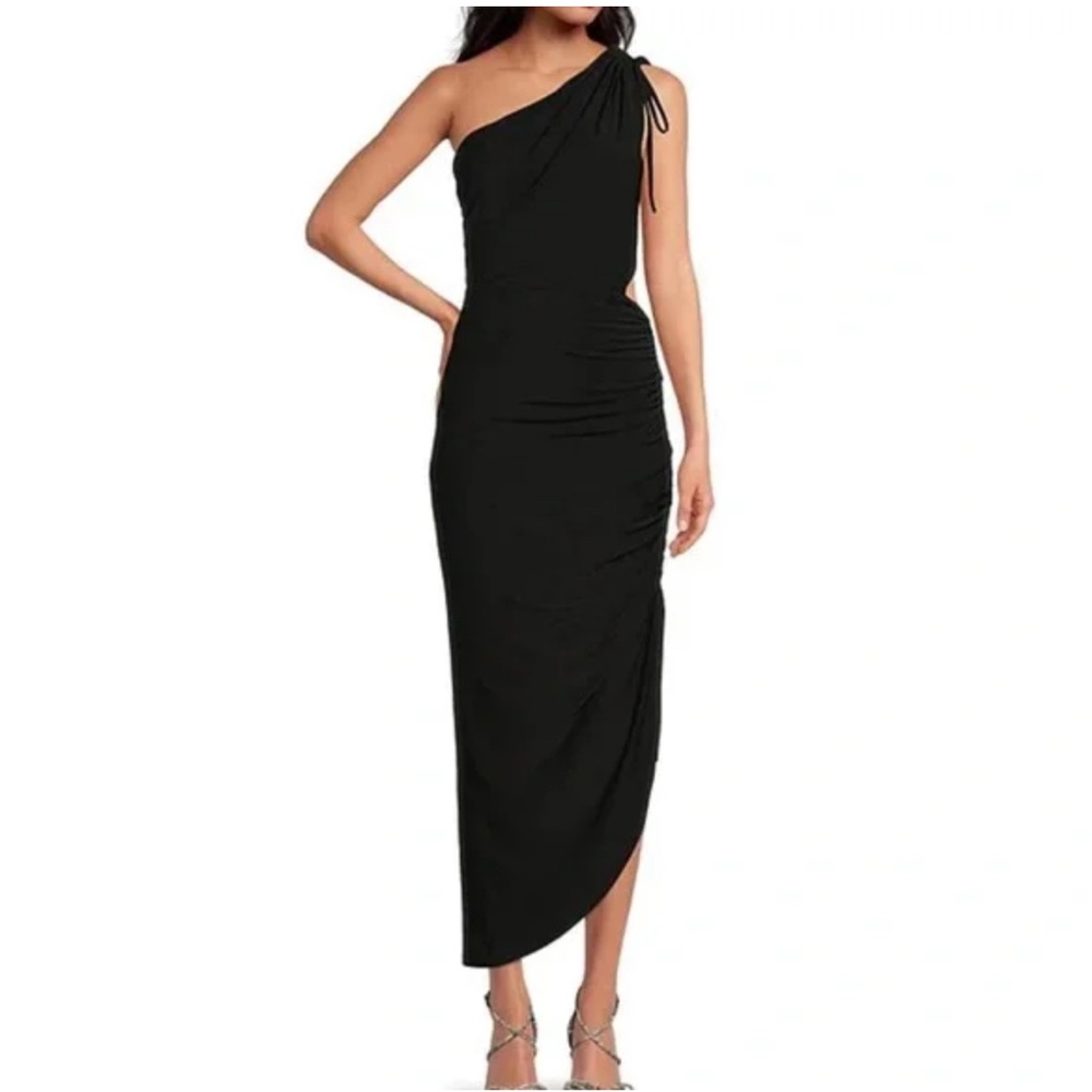 Gianni Bini Black One-Shoulder Dress XS
